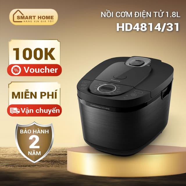 Nồi cơm điện tử Philips 1.8 lít HD4814/31 | Hàng chính hãng. Bảo hành 2 năm toàn quốc. - Ảnh 5