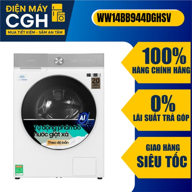 Máy giặt Samsung Bespoke AI Inverter 14 kg WW14BB944DGHSV - Ảnh 9