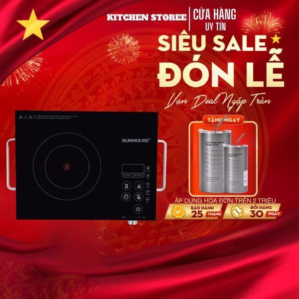 Bếp Hồng Ngoại SUNHOUS SHD6017 - Công Suất 2000W, Cảm Ứng, Nấu Đa Năng, Bảo Hành 12 Tháng - Ảnh 5