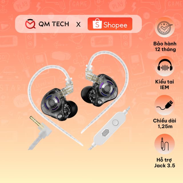 Tai nghe KZ Gale IEM Có Dây Nhỏ Gọn Kèm Mic - QMTECHSTORE - Ảnh 8