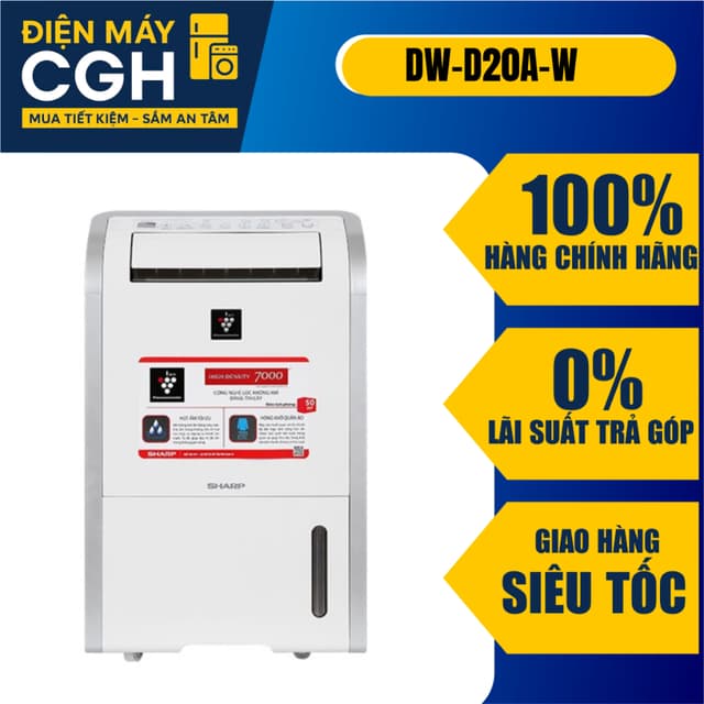 Máy hút ẩm Sharp 20L/ngày DW-D20A-W - Ảnh 3