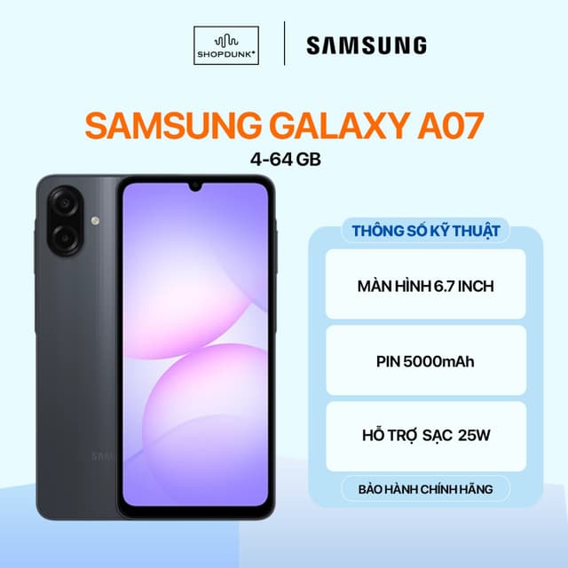Điện Thoại Samsung Galaxy A07 4G 4GB/64GB Chính Hãng - Ảnh 4