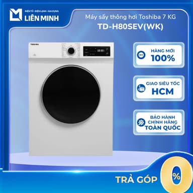 So sánh giá TD-H80SEV(SK) / TD-H80SEV(WK) - Máy Sấy Quần Áo Thông Hơi Toshiba 7 Kg - Bảo Hành Chính Hãng[SHIP 0Đ HCM] rẻ nhất?