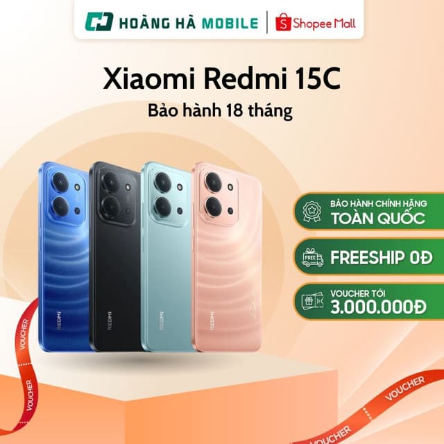 (Livestream) Điện thoại di động Xiaomi Redmi 15C 4GB/128GB / 14C 4GB/128GB - Chính hãng(Nguyên Seal Chưa Active) - Ảnh 3