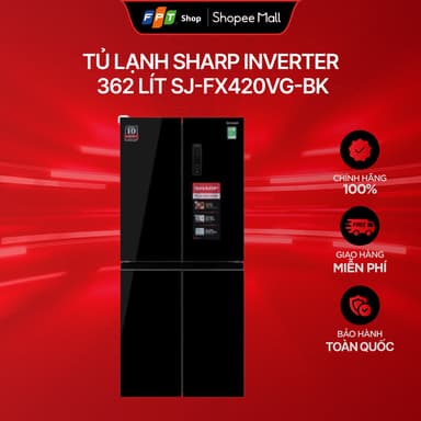 So sánh giá [Chỉ GH tận nơi] Tủ lạnh Sharp Inverter Multi Door 362 lít SJ-FX420VG-BK rẻ nhất?