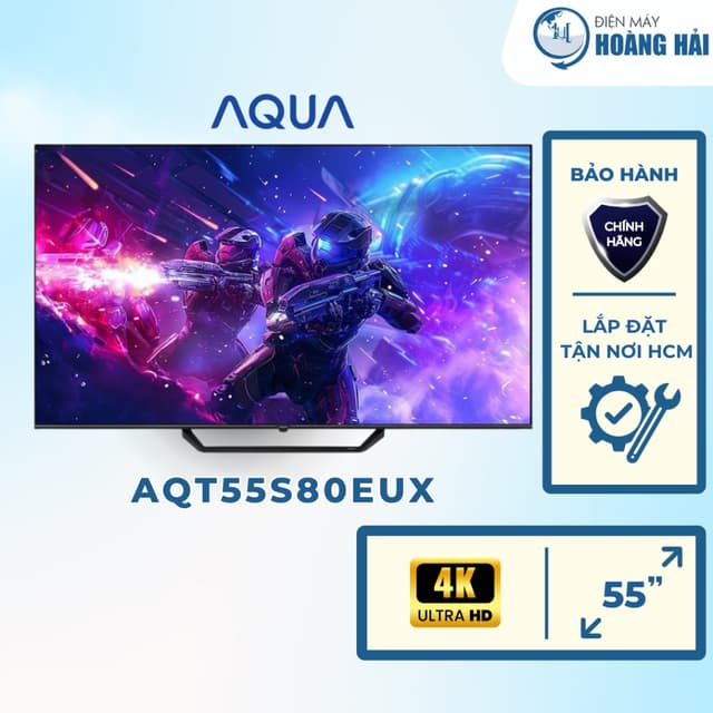 AQT55S80EUX | Google Tivi QLED Aqua 4K 55 inch AQT55S80EUX - Hàng chính hãng - Ảnh 6