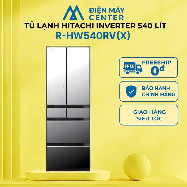 Tủ lạnh Hitachi Inverter 540 lít Multi Door R-HW540RV(X) - Chính hãng bảo hành 24 tháng - Ảnh 5