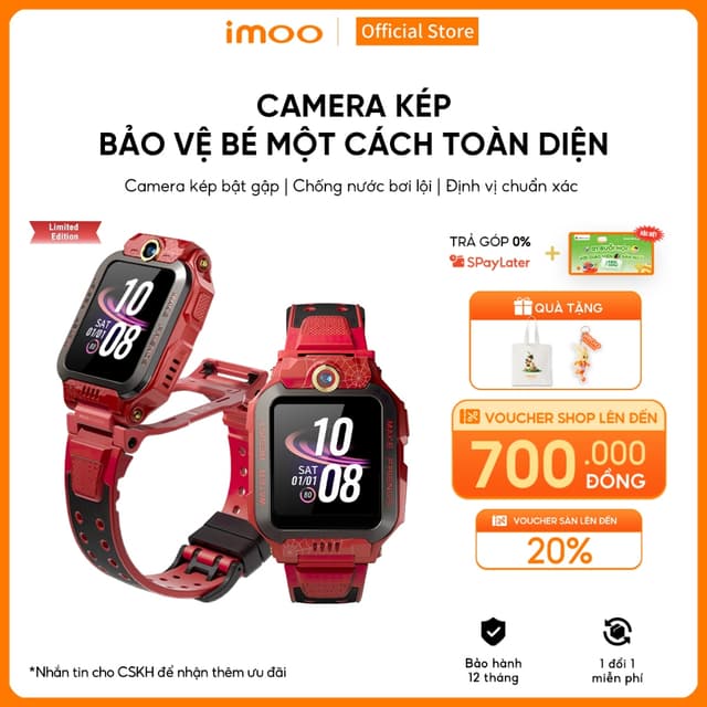 Đồng Hồ Thông Minh Trẻ Em Lắp Sim imoo Z7 Bản Đặc Biệt Gọi Điện Thoại/Camera Kép/ Videocall HD/Định Vị GPS/4G/Kháng Nước - Ảnh 10