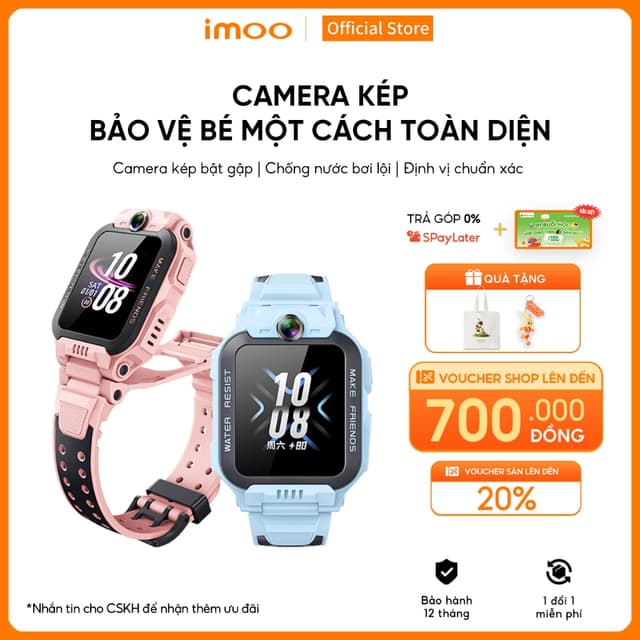 Đồng Hồ Thông Minh Trẻ Em Lắp Sim imoo Z7 Gọi Điện Thoại/ Camera Kép/VideocallHD/Định Vị GPS/4G Smartwatch/Kháng Nước - Ảnh 7