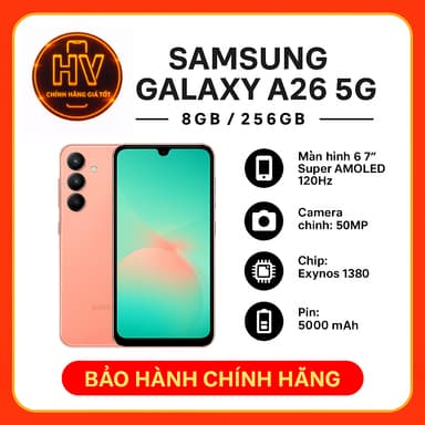 So sánh giá Điện thoại Samsung Galaxy A26 5G 8GB/256GB - Hàng Chính Hãng rẻ nhất?