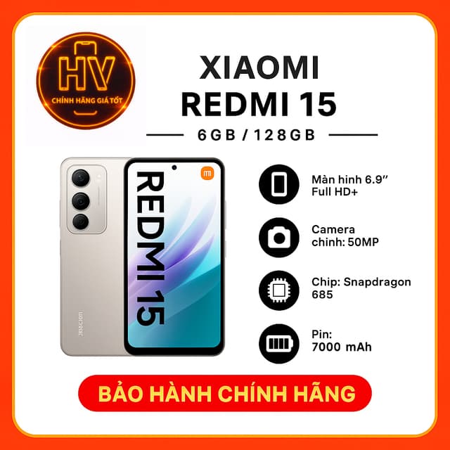 Điện thoại Xiaomi Redmi 15 6GB/128GB - Hàng Chính Hãng - Ảnh 4