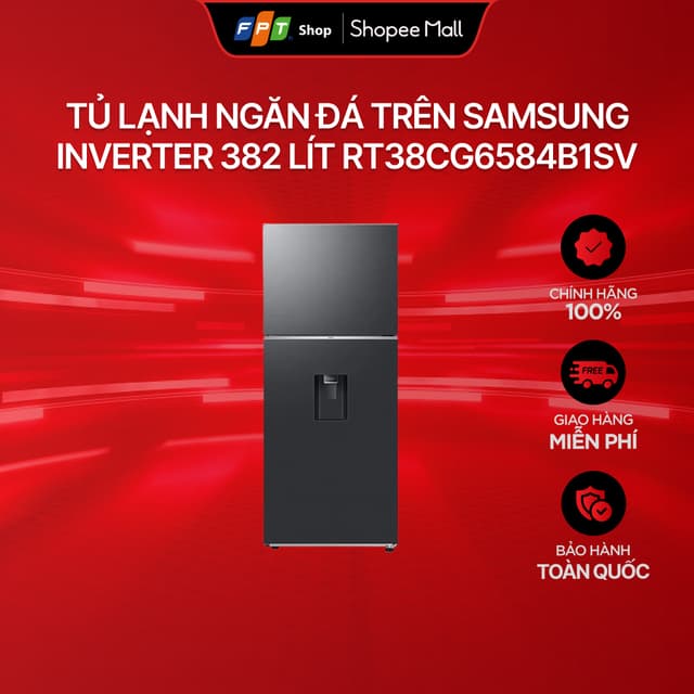 [Chỉ GH tận nơi] Tủ lạnh ngăn đá trên Samsung Inverter 382 lít RT38CG6584B1SV - Ảnh 9