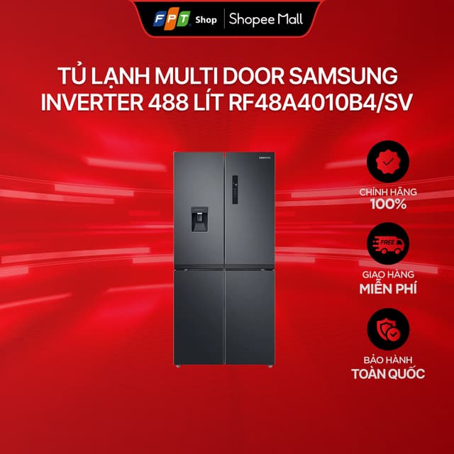 [Chỉ GH tận nơi] Tủ lạnh Multi Door Samsung Inverter 488 lít RF48A4010B4/SV - Ảnh 12