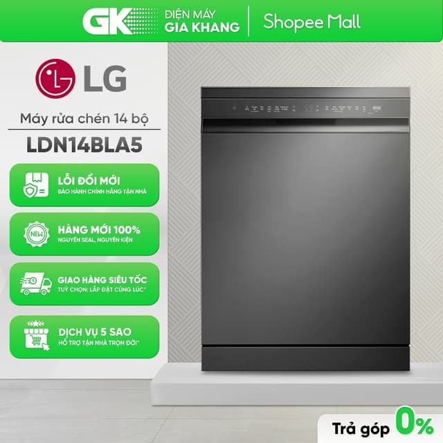 [Shopee - Lắp đặt 0Đ HN HCM] LDT14BGA3 | LDT14SVA4 | LDT14BLA4 | LDN14BLA5 - Máy Rửa Chén Độc Lập LG Quadwash™ - Ảnh 10