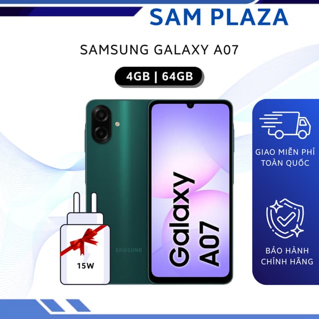 Samsung Galaxy A07 4GB/64GB (Kèm sạc nhanh 15W) - Chính hãng - Ảnh 3