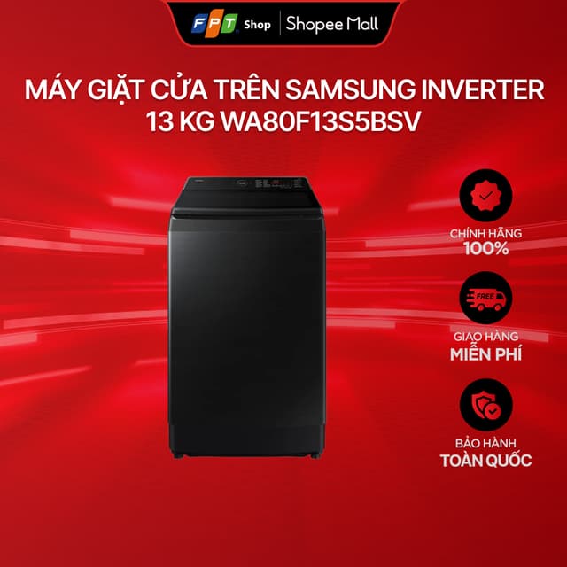 [Chỉ GH tận nơi] Máy giặt cửa trên Samsung Inverter 13 kg WA80F13S5BSV - Ảnh 9