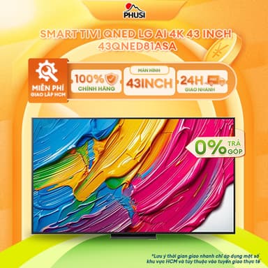 So sánh giá 43QNED81ASA [GIAO HÀNG MIỄN PHÍ HCM] Smart Tivi QNED LG AI 4K 43 inch - CHÍNH HÃNG rẻ nhất?