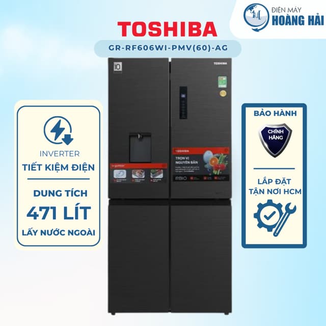 GR-RF606WI-PMV(60)-AG | Tủ lạnh Toshiba Inverter 471 lít Multi Door GR-RF606WI-PMV(60)-AG - Ảnh 11