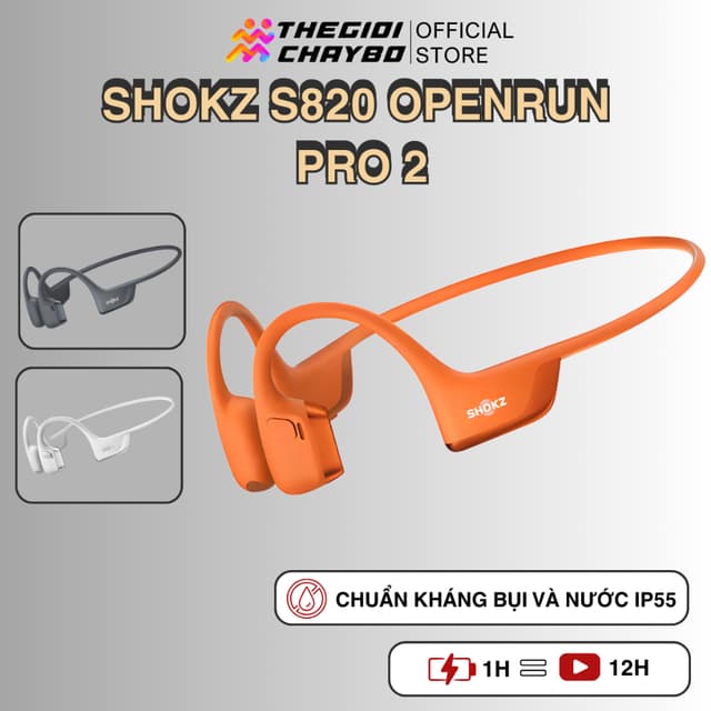 Tai Nghe Bluetooth Shokz OpenRun Pro 2 S820 - Dẫn Truyền Xương - Tai Nghe Chạy Bộ Chống Nước - Ảnh 3