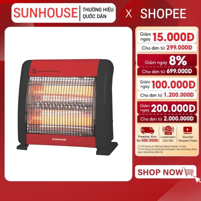 SƯỞI ĐIỆN HỒNG NGOẠI SUNHOUSE SHD7013 – Làm ấm nhanh | Tự ngắt an toàn | Thiết kế nhỏ gọn dễ sử dụng - Ảnh 10