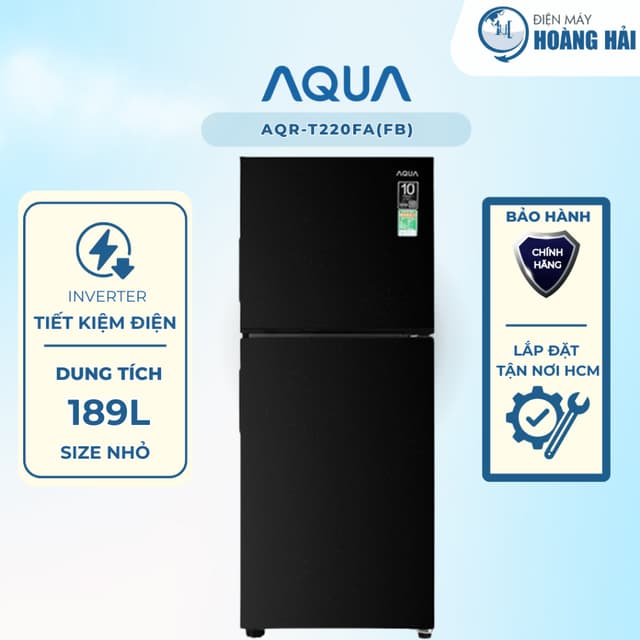 AQR-T220FA(FB) | Tủ lạnh Aqua inverter 189 lít AQR-T220FA(FB) - Chính Hãng - Ảnh 3