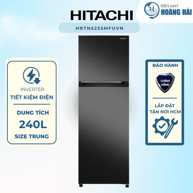 HRTN5255MFUVN | Tủ lạnh Hitachi Inverter 240 lít HRTN5255MFUVN - Hàng chính hãng - Ảnh 2