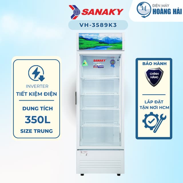 VH-3589K3 | Tủ mát Sanaky 350 lít Inverter VH3589K3 - Hàng chính hãng 100% - Ảnh 1