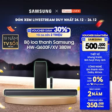 So sánh giá [Livestream]-Bộ loa thanh Samsung HW-Q600F/XV 380W rẻ nhất?