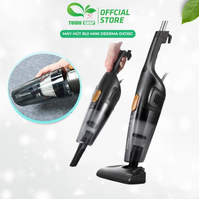 Máy hút bụi cầm tay Deerma DX115C lực hút 15000Pa công suất 600W kèm 3 đầu hút đa năng - TUIDO SHOP - Ảnh 7