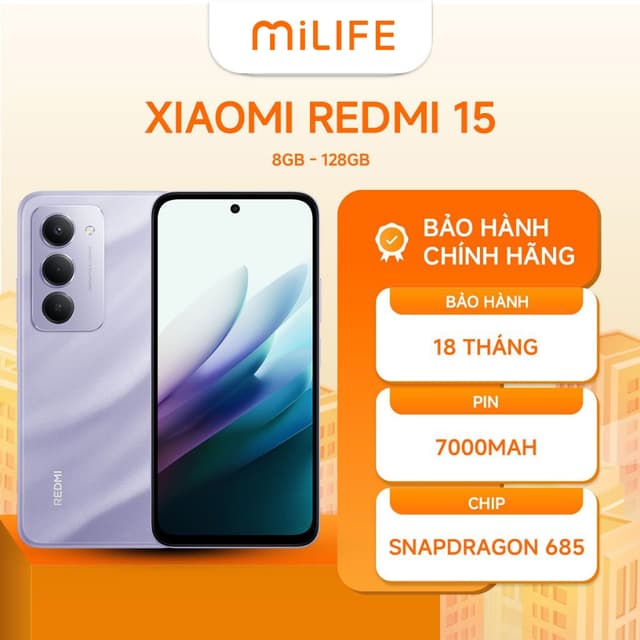 [KOL] Điện Thoại Xiaomi Redmi 15 8GB 128GB Chính Hãng BH 18 Tháng - Ảnh 2