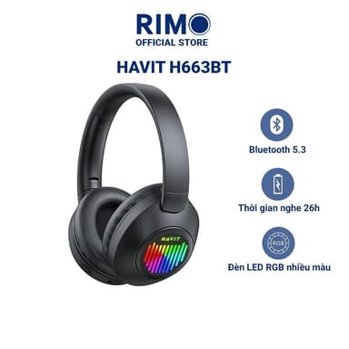 So sánh giá Tai nghe Bluetooth Headphone Havit H663BT pin 26 tiếng bluetooth 5.3, kết nối 2 thiết bị, có Led RGB rẻ nhất?