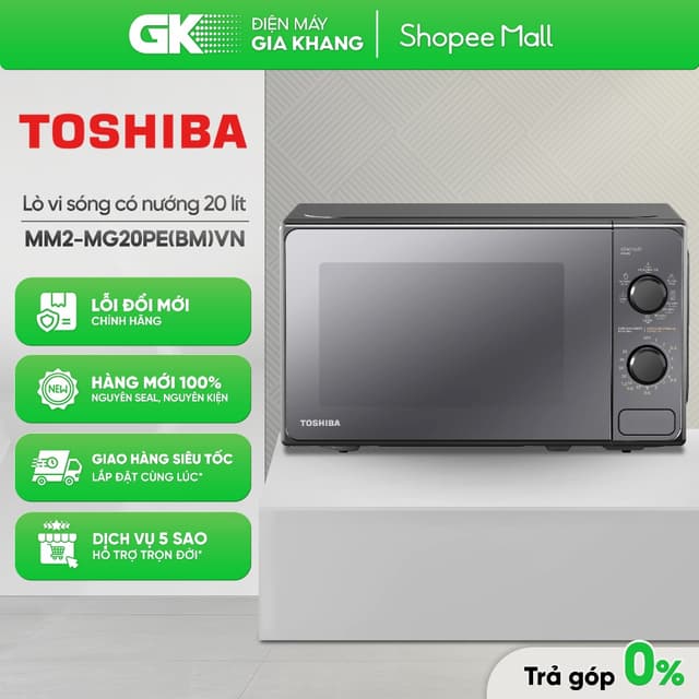 MM2-MG20PE(BM)VN - Lò Vi Sóng Có Nướng Toshiba MM2-MG20PE(BM)VN 20 Lít [Freeship HCM] - Ảnh 9
