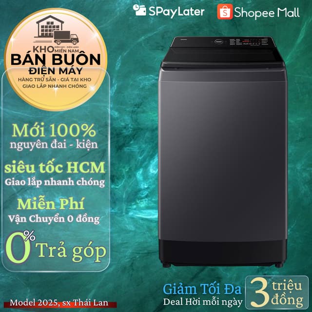 WA80F15S5C Máy giặt Samsung Inverter 15 kg WA80F15S5CSV - Ảnh 4