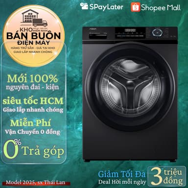 So sánh giá Máy giặt lồng ngang Aqua Inverter 9.5 kg AQD-A952J(BK) - Hàng chính hãng rẻ nhất?