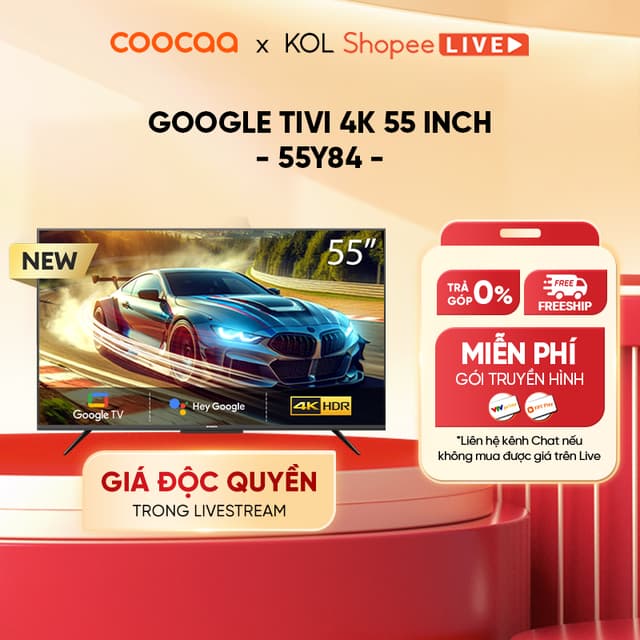 [Livestream] Google Tivi Coocaa 4K 55 Inch - Model 55Y84 - Ảnh 2