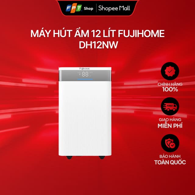 [Miễn phí giao hàng] Máy hút ẩm 12 lít Fujihome DH12NW - Ảnh 3
