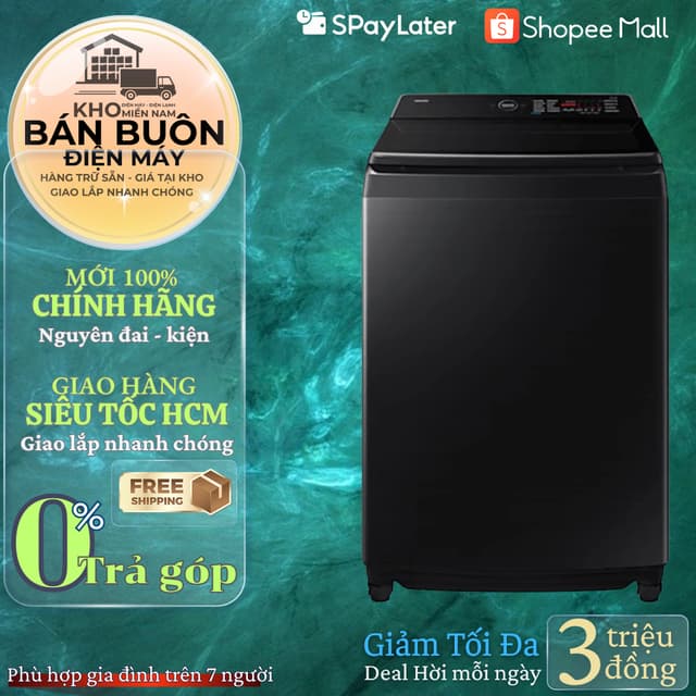 WA80F15B6BSV Máy giặt Samsung Inverter 15 kg WA80F15B6BSV - Ảnh 4