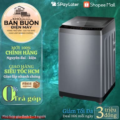 So sánh giá Máy giặt Aqua 7.2 kg AWM72-316K(S) - Bảo hành 2 năm - Hàng chính hãng rẻ nhất?