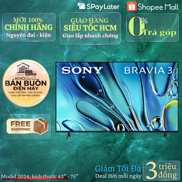 Google Tivi Sony 43 đến 75 inch 4K -S30 Model 2024 K-43S30 | K-50S30 | K-55S30 | K-65S30 | K-75S30 - Ảnh 10