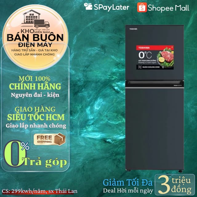 GR-RT252WE-PMV(52) - Tủ lạnh Toshiba Inverter 194 lít GR-RT252WE-PMV(52) - Hàng chính hãng - Ảnh 1