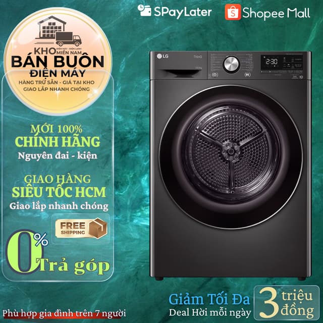 DVHP50B Máy sấy bơm nhiệt LG 10.5 kg DVHP50B - Ảnh 2