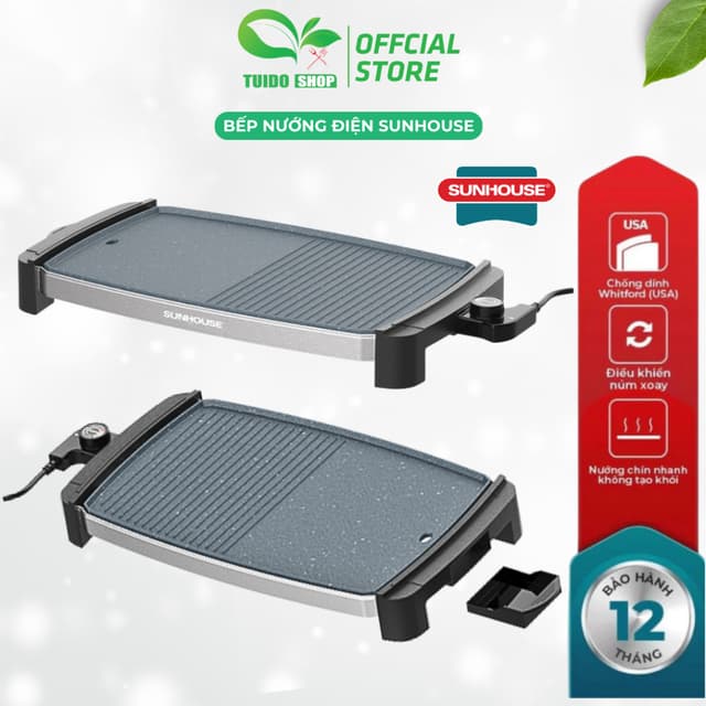 BẾP NƯỚNG ĐIỆN SUNHOUSE SHD4612 ,Bảo hành chính hãng 12 tháng - TUIDO SHOP - Ảnh 1