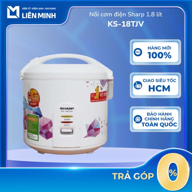 Nồi Cơm Nắp Gài Sharp 1.8 Lít KS-18TJV [SHIP 0Đ HCM] - Ảnh 5