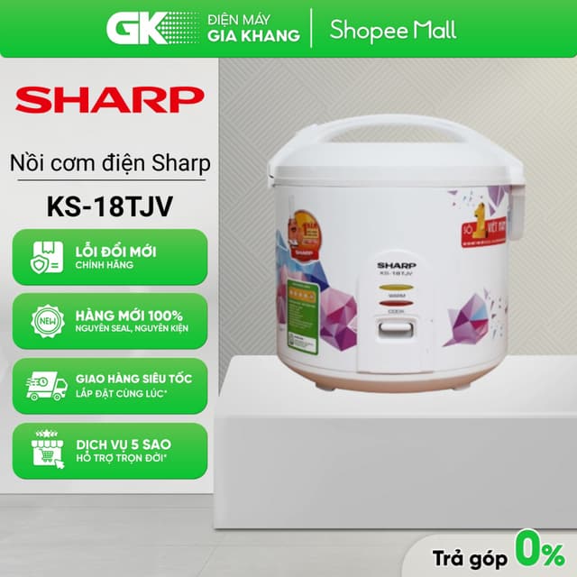 Nồi Cơm Nắp Gài Sharp 1.8 Lít KS-18TJV - Ảnh 9