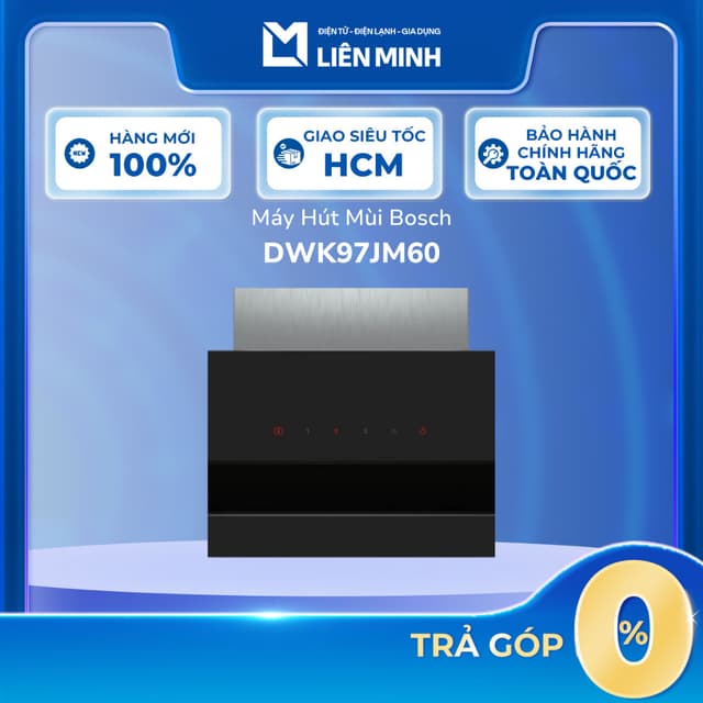 Máy Hút Mùi Kính Vát Bosch DWK67CM60B [SHIP 0Đ HCM] - Ảnh 1