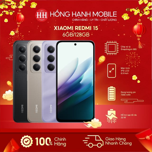 Điện Thoại Xiaomi Redmi 15 6GB/128GB - Hàng Chính Hãng - Ảnh 8