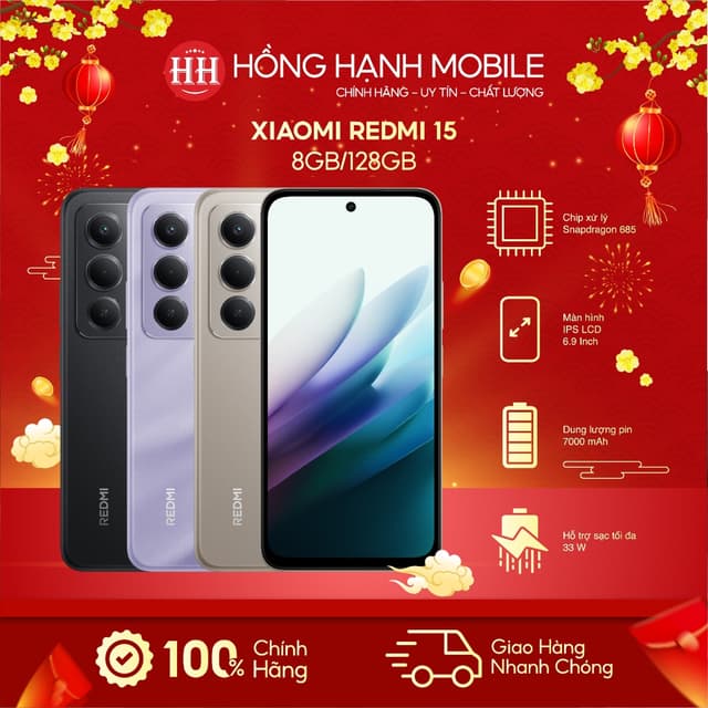 Điện Thoại Xiaomi Redmi 15 8GB/128GB - Hàng Chính Hãng - Ảnh 11
