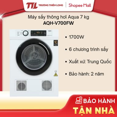 So sánh giá [VC 10%] AQH-V700FW - Máy Sấy Thông Hơi Aqua 7 Kg AQH-V700FW [FREESHIP HCM] rẻ nhất?