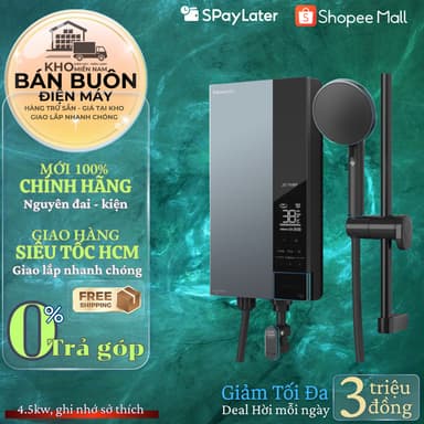 So sánh giá Máy Nước Nóng Trực Tiếp Panasonic DH-4UDP1VZ – 4500W, Có Bơm Trợ Lực, Vòi Sen Ag+, An Toàn Tuyệt Đối rẻ nhất?