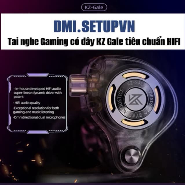 🔥 [HOẢ TỐC] TAI NGHE CÓ DÂY KZ GALE – IEM GAMING HIFI, BASS TỐT, NGHE RÕ TỪNG CHI TIẾT 🔥 - Ảnh 12
